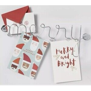 Wondershop Christmas Holiday "Merry" Wall-Mount Photo Card Holder